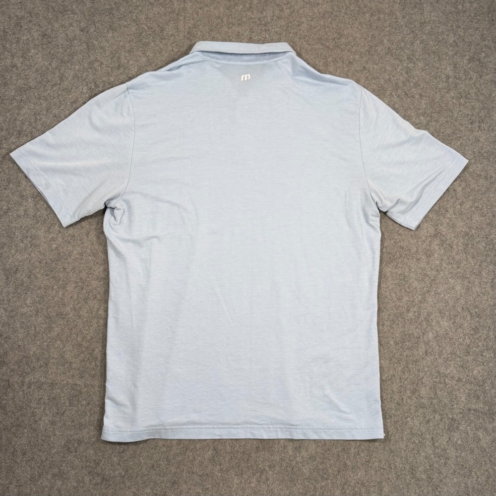 Travis Mathew Blue Short Sleeve Nemats Pima Cotton Polo Shirt Men's Size XL - Picture 7 of 8